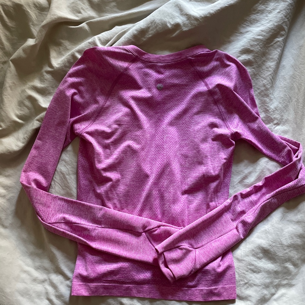 Lululemon Pink Heathered Swiftly long sleeve